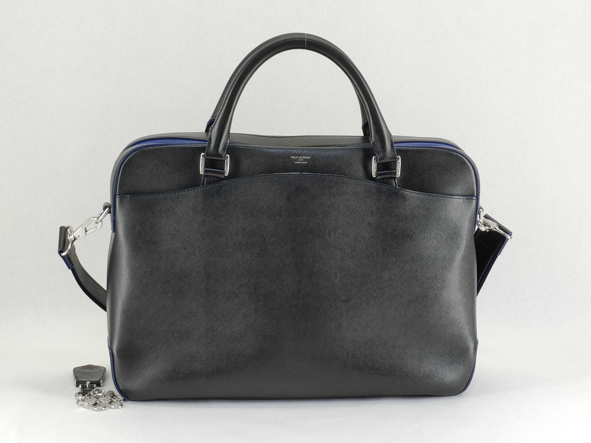 Pelle Morbida Leather Briefcase Black Business Bag
