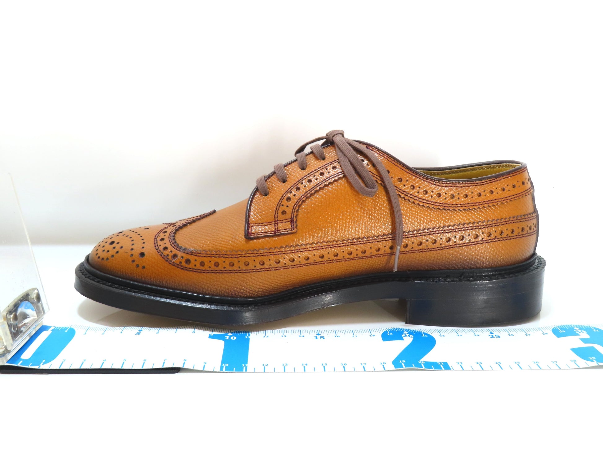 Regal Imperial Grade Wingtip Medallion Dress Shoes, Leather, Brown, Size 24.5cm