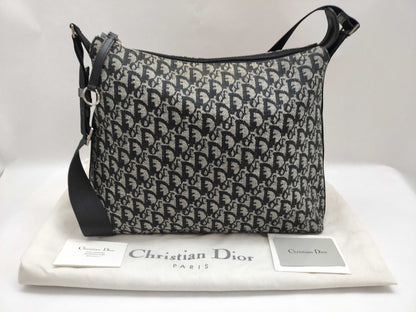 Dior Trotter Trotter Shoulder Bag Navy with Booklet, Card, and Dust Bag