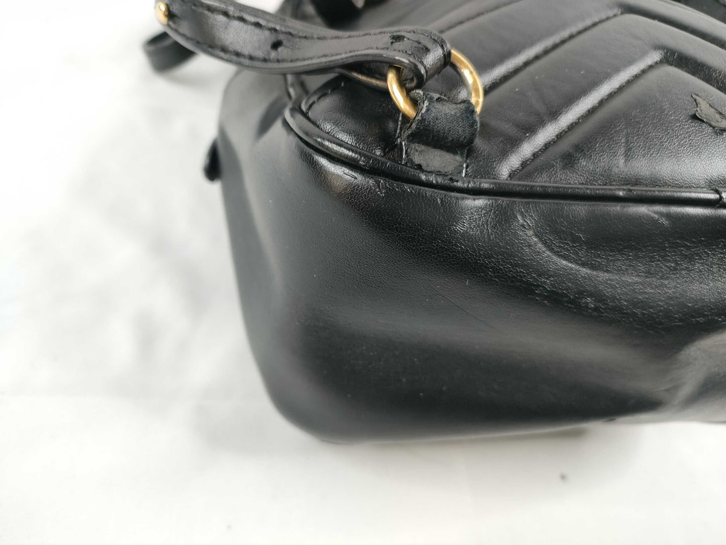 Stella McCartney Mini Backpack, Black Leather, Star Pattern