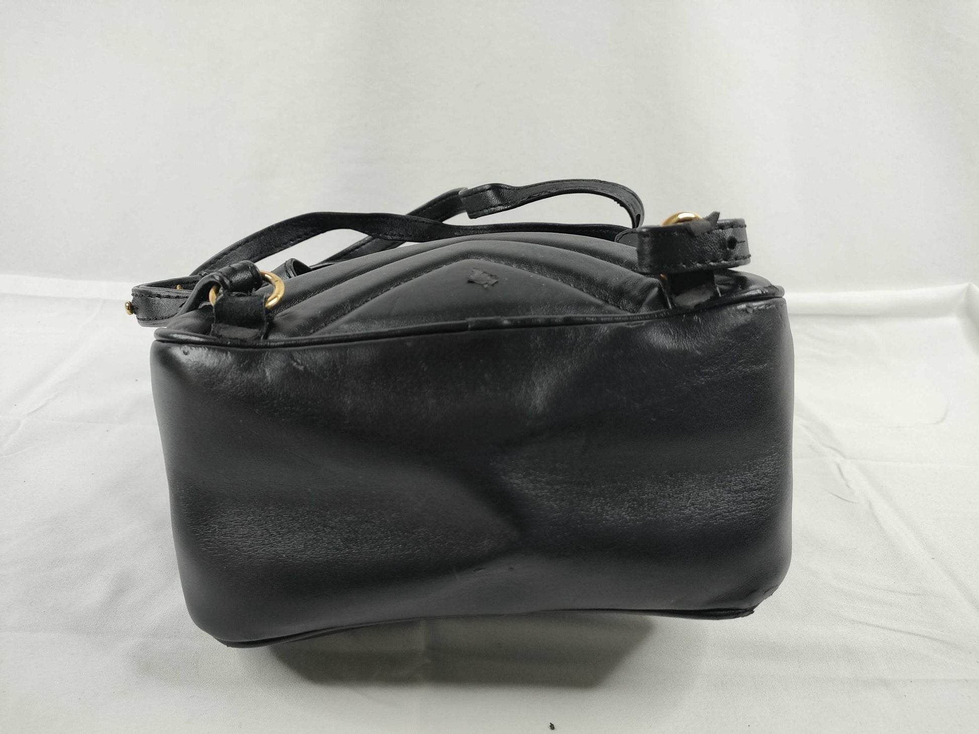 Stella McCartney Mini Backpack, Black Leather, Star Pattern