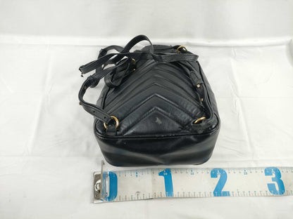 Stella McCartney Mini Backpack, Black Leather, Star Pattern