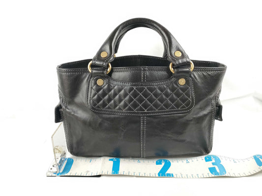 CELINE Boogie Bag Handbag, Quilted Leather, Dark Brown