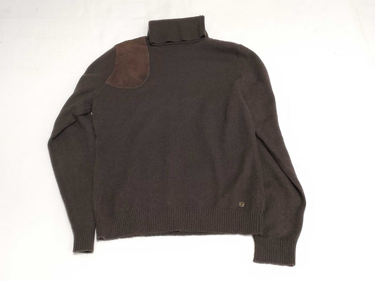 LOEWE LOEWE Turtleneck L Size Anagram x Suede x Cashmere Top