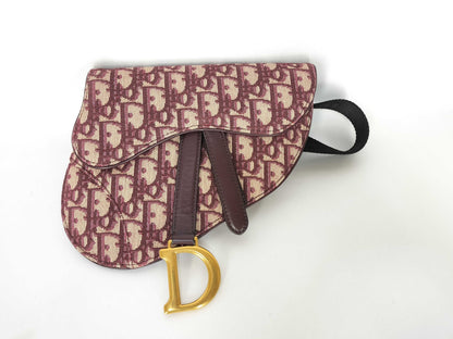 Dior Oblique Saddle Bag Canvas Shoulder Bag