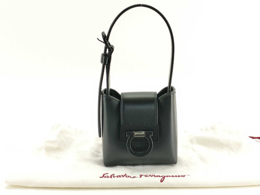 Salvatore Ferragamo Gancini TRIFOLIO MINI Leather Mini Handbag/Pouch