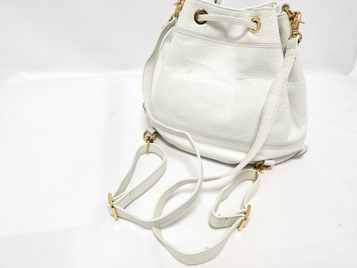 BURBERRY BURBERRY Leather Backpack Nova Check Drawstring Shoulder Bag