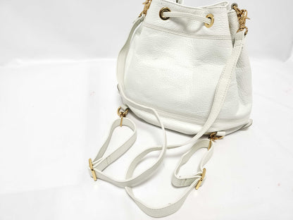 BURBERRY BURBERRY Leather Backpack Nova Check Drawstring Shoulder Bag