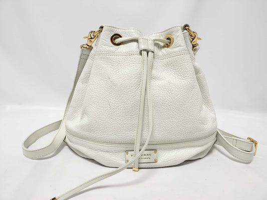 BURBERRY BURBERRY Leather Backpack Nova Check Drawstring Shoulder Bag