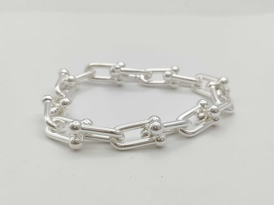 Tiffany&Co. Hardware Large Link XL Bracelet Ag925 67.9g Bracelet Bangle
