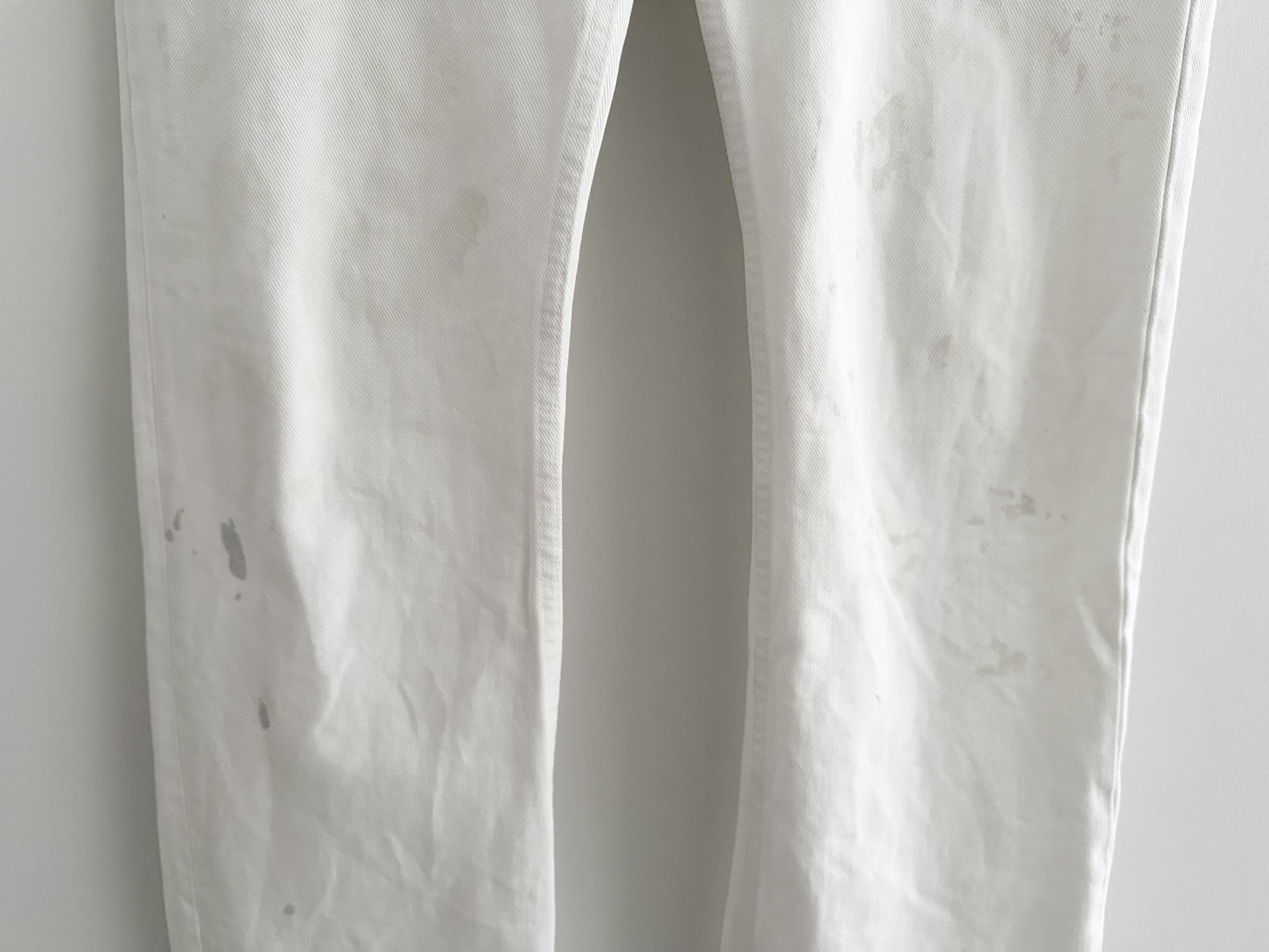 Personal period 1999 SS HELMUT LANG Helmut Lang Painted Denim White 28 Inch Pants