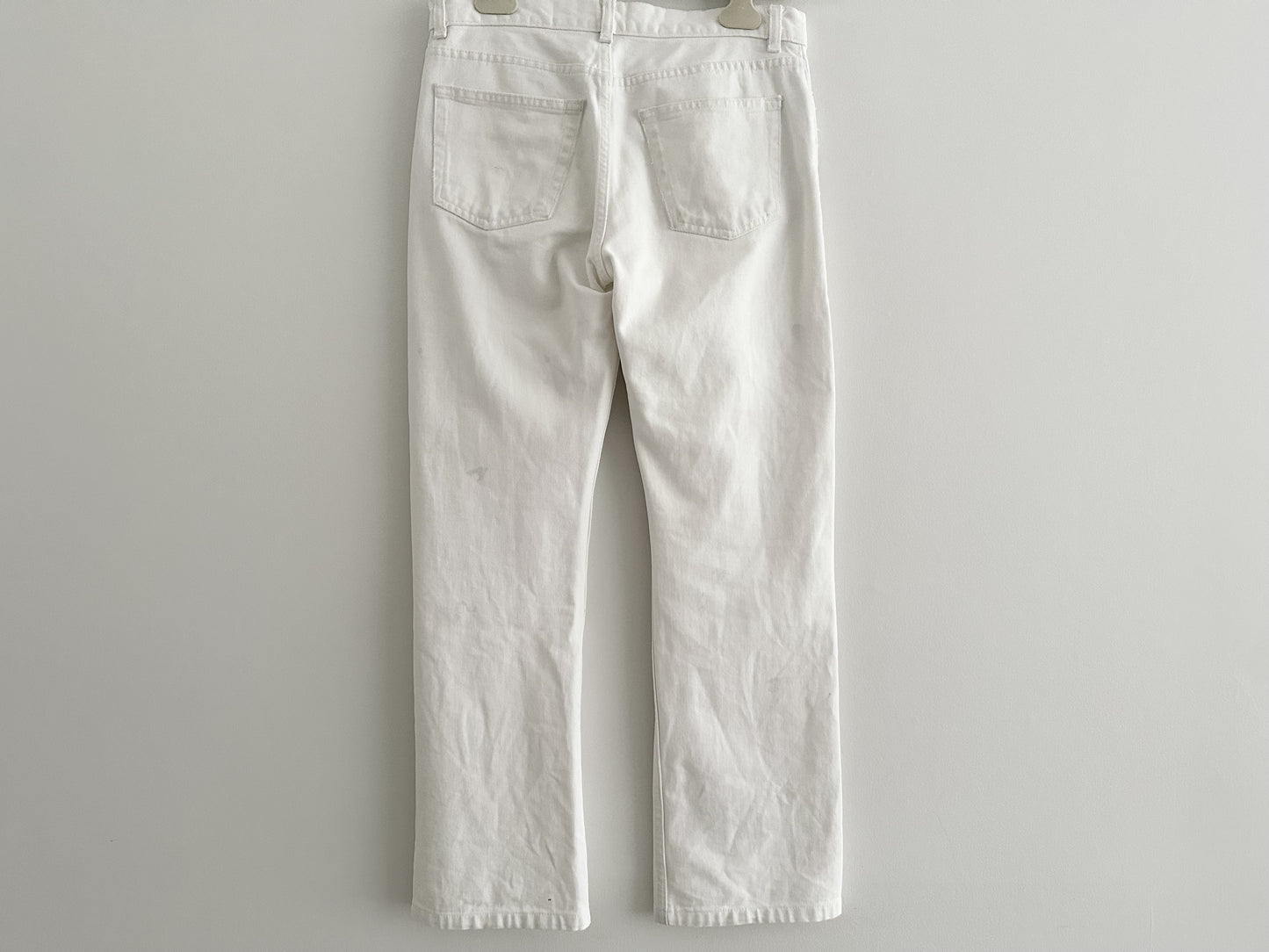 Personal period 1999 SS HELMUT LANG Helmut Lang Painted Denim White 28 Inch Pants