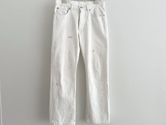 Personal period 1999 SS HELMUT LANG Helmut Lang Painted Denim White 28 Inch Pants