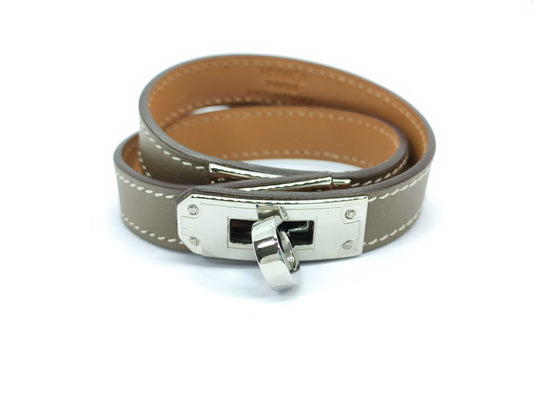 HERMES Kelly Hermes Kelly Double Tour Bracelet/Bangle