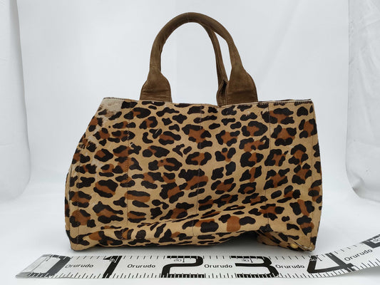 PRADA Bag BN1872 Kanapa Leopard Print Tote Bag