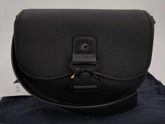 Dior Christian Dior Dior Gallop Shoulder Bag Virgin Leather Black Shoulder Bag