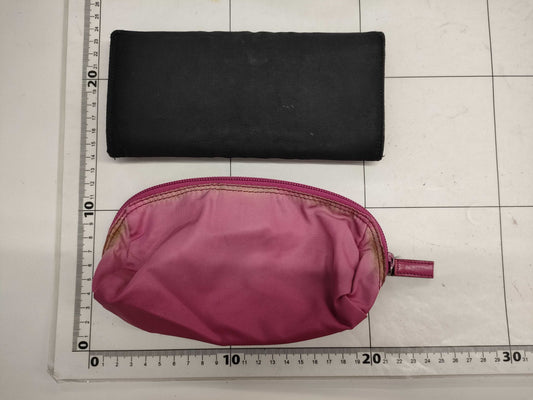 PRADA Nylon Triangle Plate Long Wallet Pouch 2 Piece Pouch