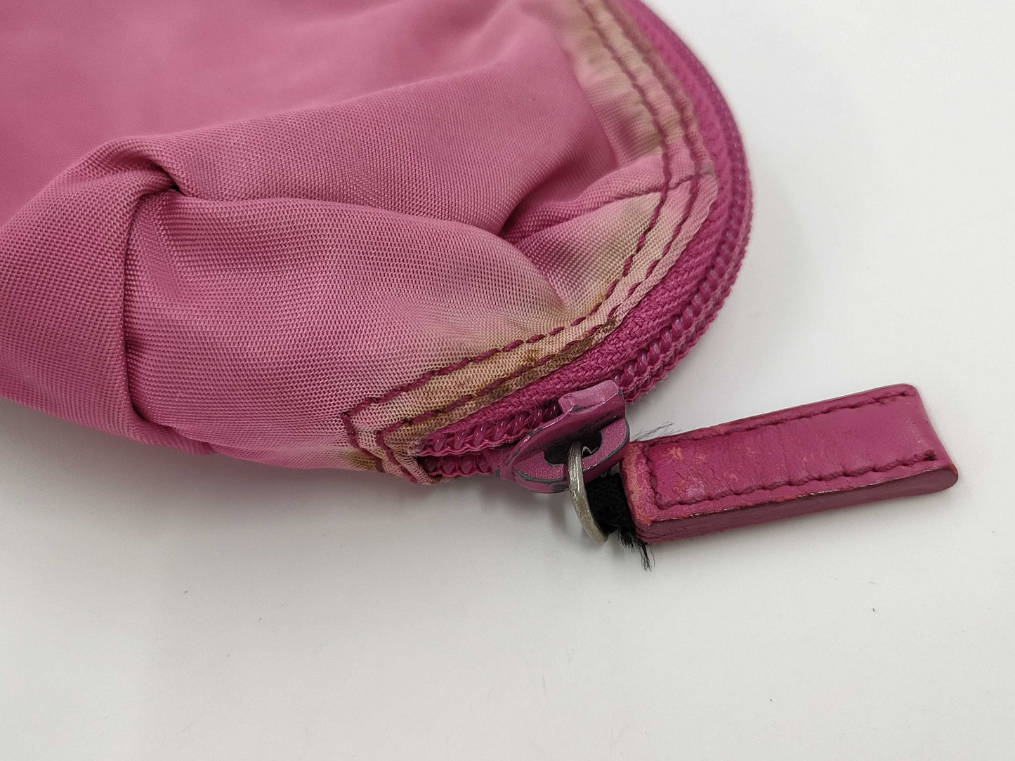 PRADA Nylon Triangle Plate Long Wallet Pouch 2 Piece Pouch