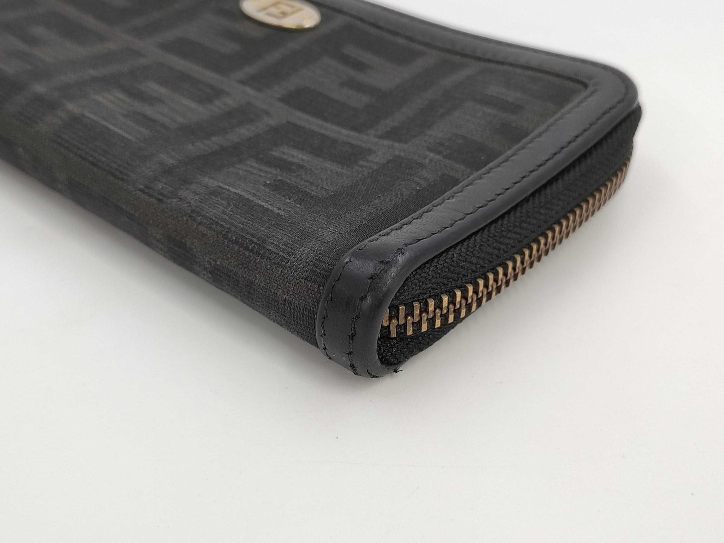 FENDI Zucca Round Zipper Long Wallet Wallet