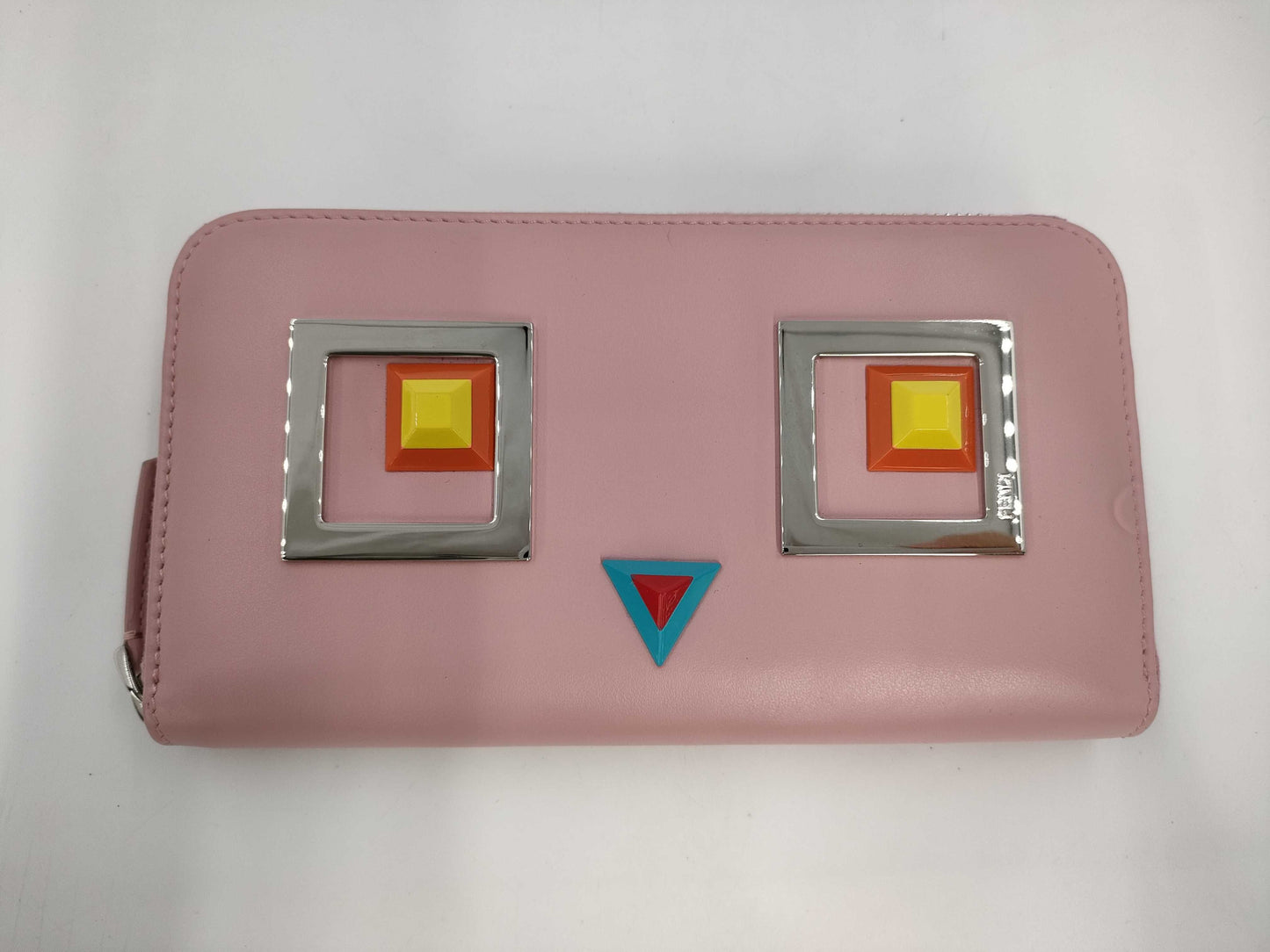 FENDI Round Zip Leather Long Wallet Wallet