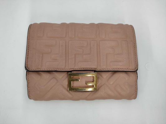 FENDI Zucca Mamma Embossed Folding Wallet Wallet