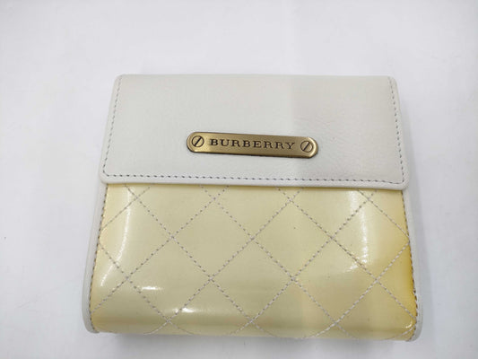 BURBERRY Leather Stitching Folding Wallet Wallet