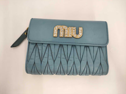 miu miu materasse rhinestone folding wallet wallet
