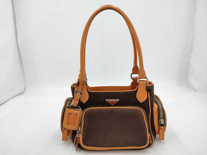 PRADA Prada Canvas Leather Handbag