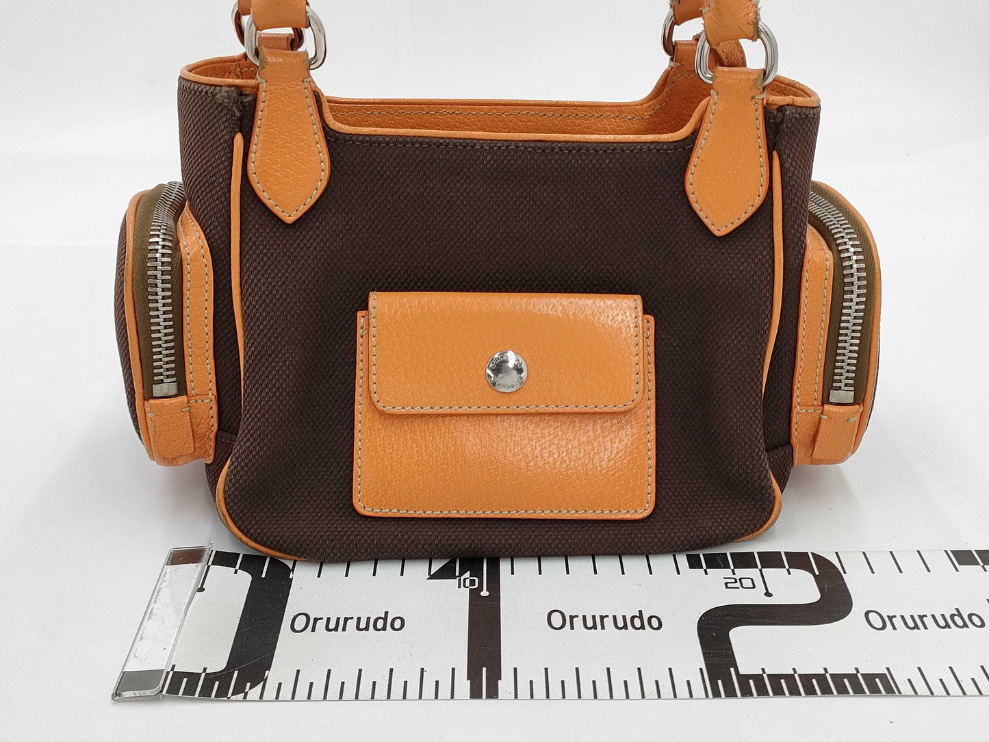 PRADA Prada Canvas Leather Handbag