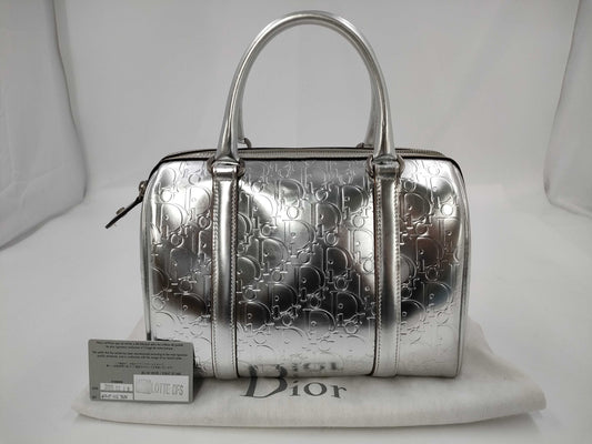 Dior Boston Trotter Silver Handbag