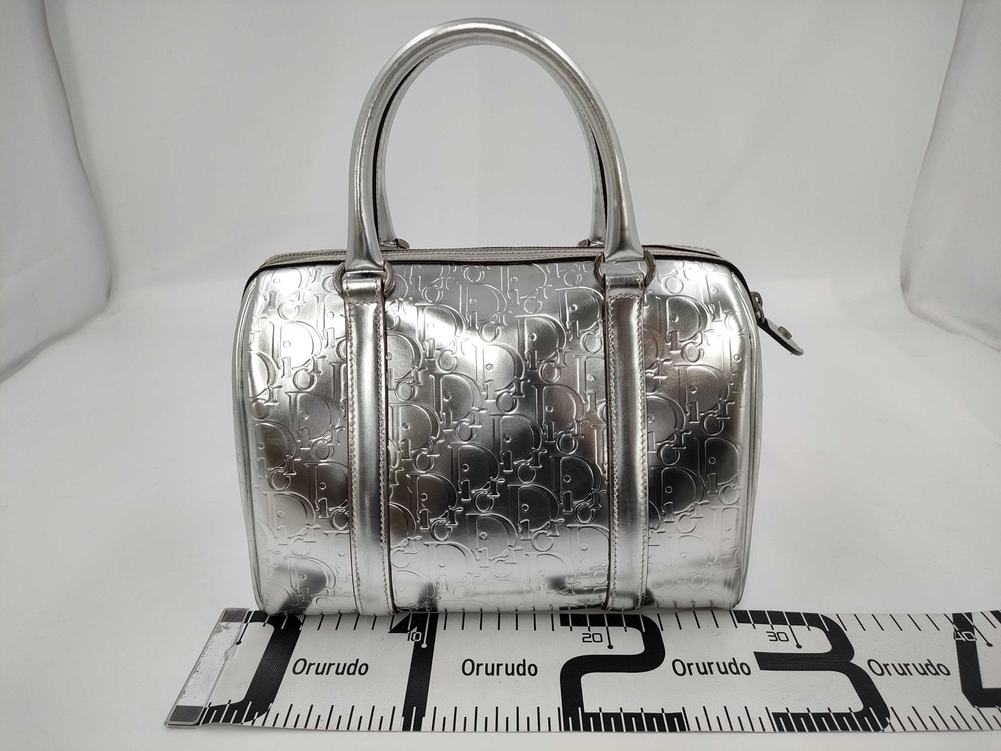 Dior Boston Trotter Silver Handbag