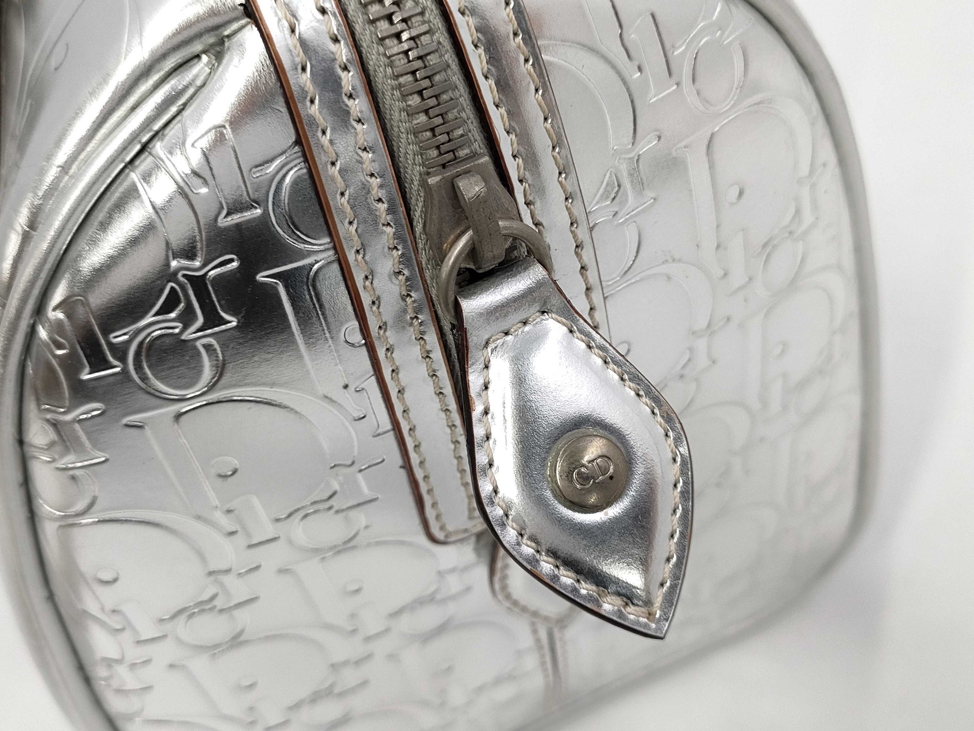 Dior Boston Trotter Silver Handbag