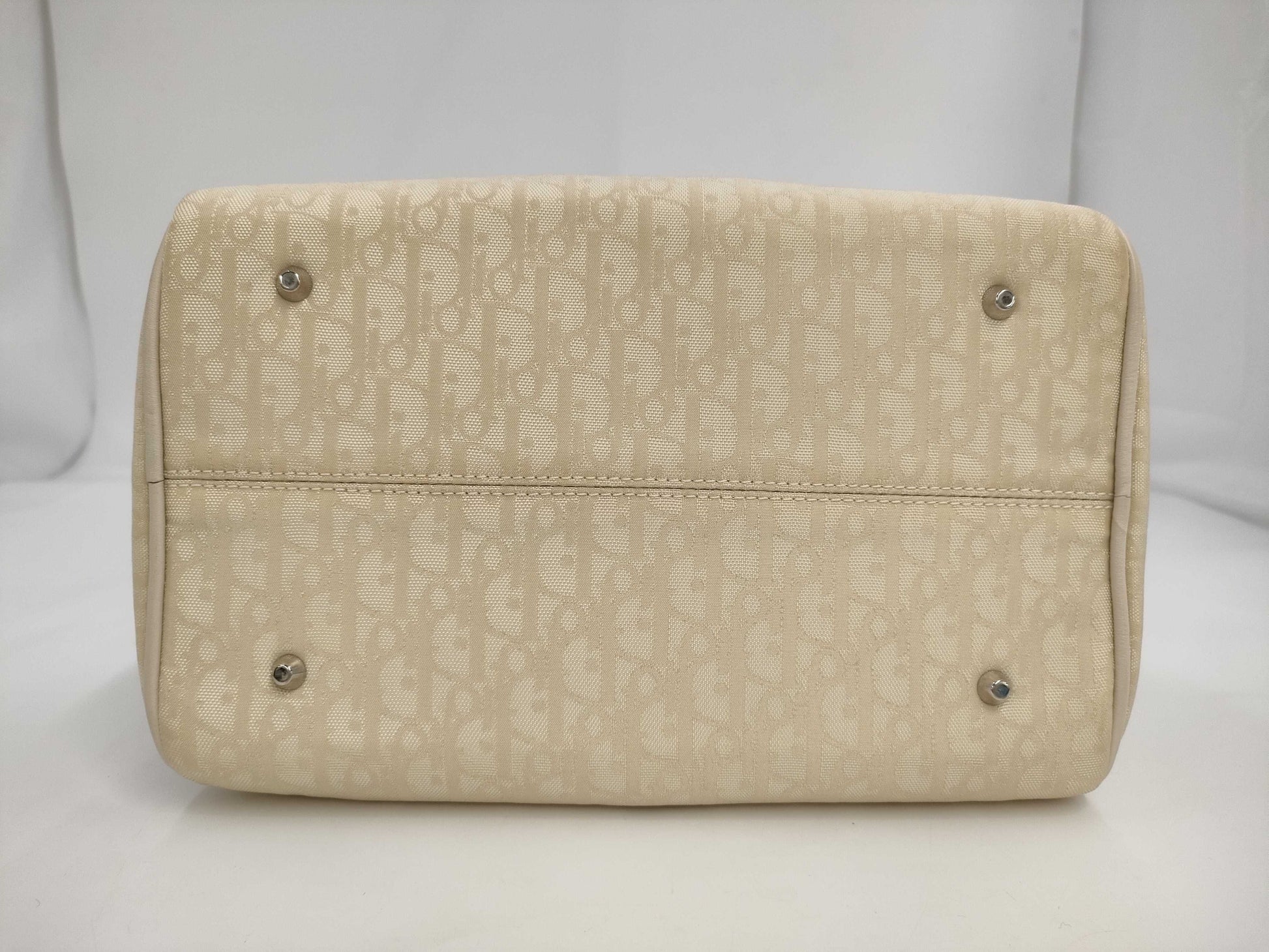 Dior Dior Trotter PVC Mini Boston Bag Ivory Handbag