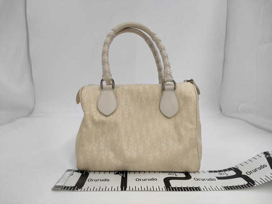 Dior Dior Trotter PVC Mini Boston Bag Ivory Handbag