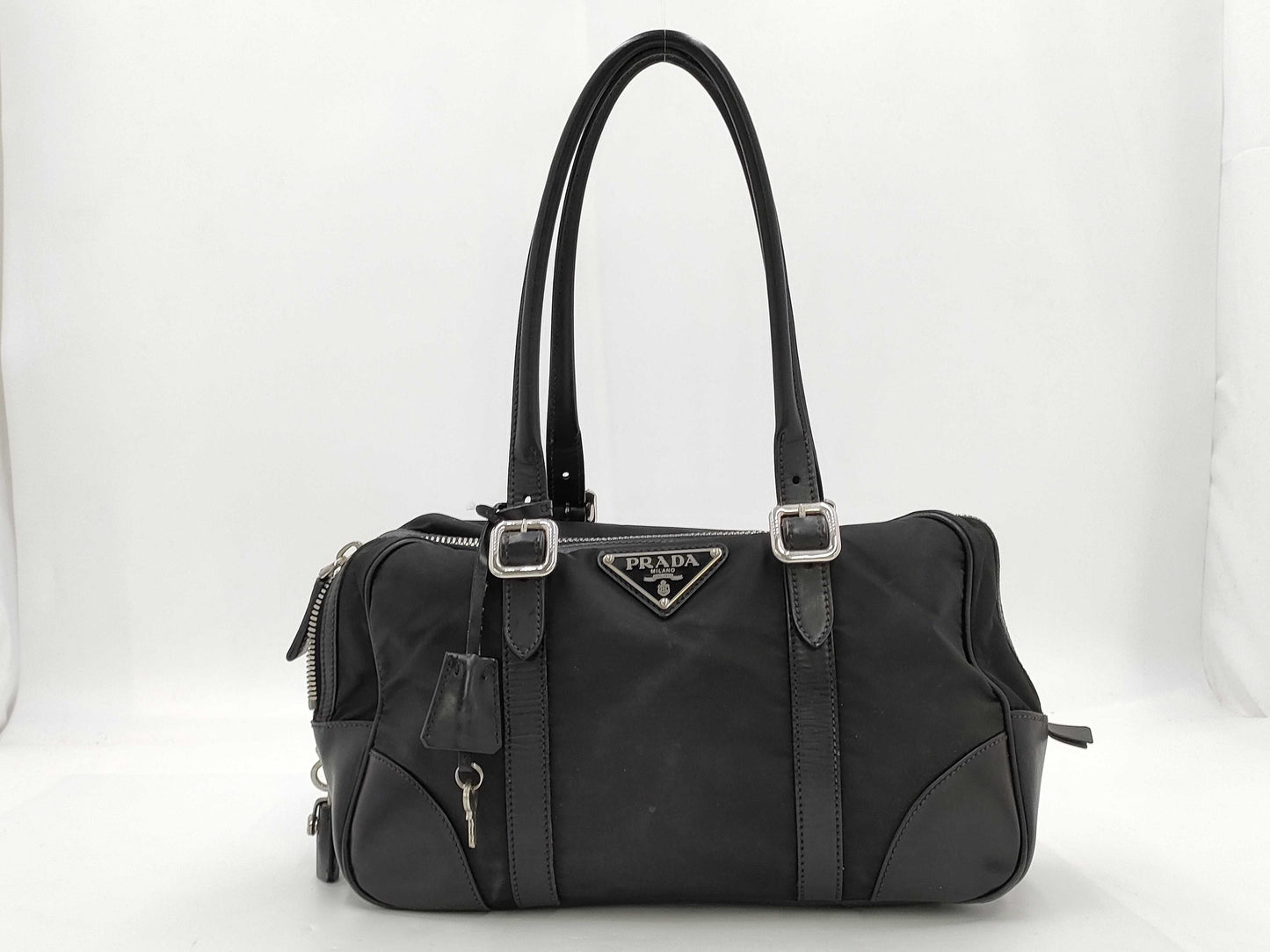 PRADA Nylon Leather Tote Bag Tote Bag