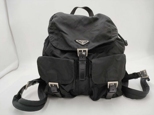 PRADA Nylon Leather Backpack Rucksack