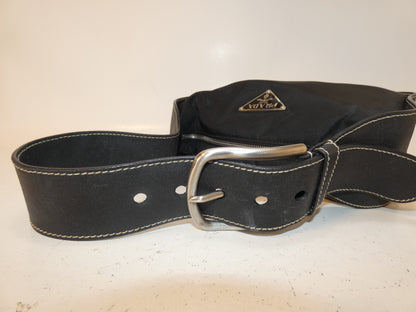 PRADA nylon and black leather one-shoulder handbag