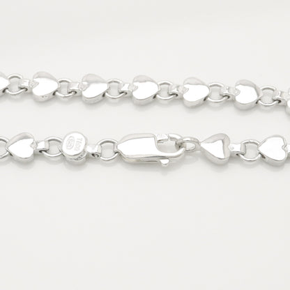 Tiffany & Co. Puff Heart Bracelet in Sterling Silver , Weight: 12.59g