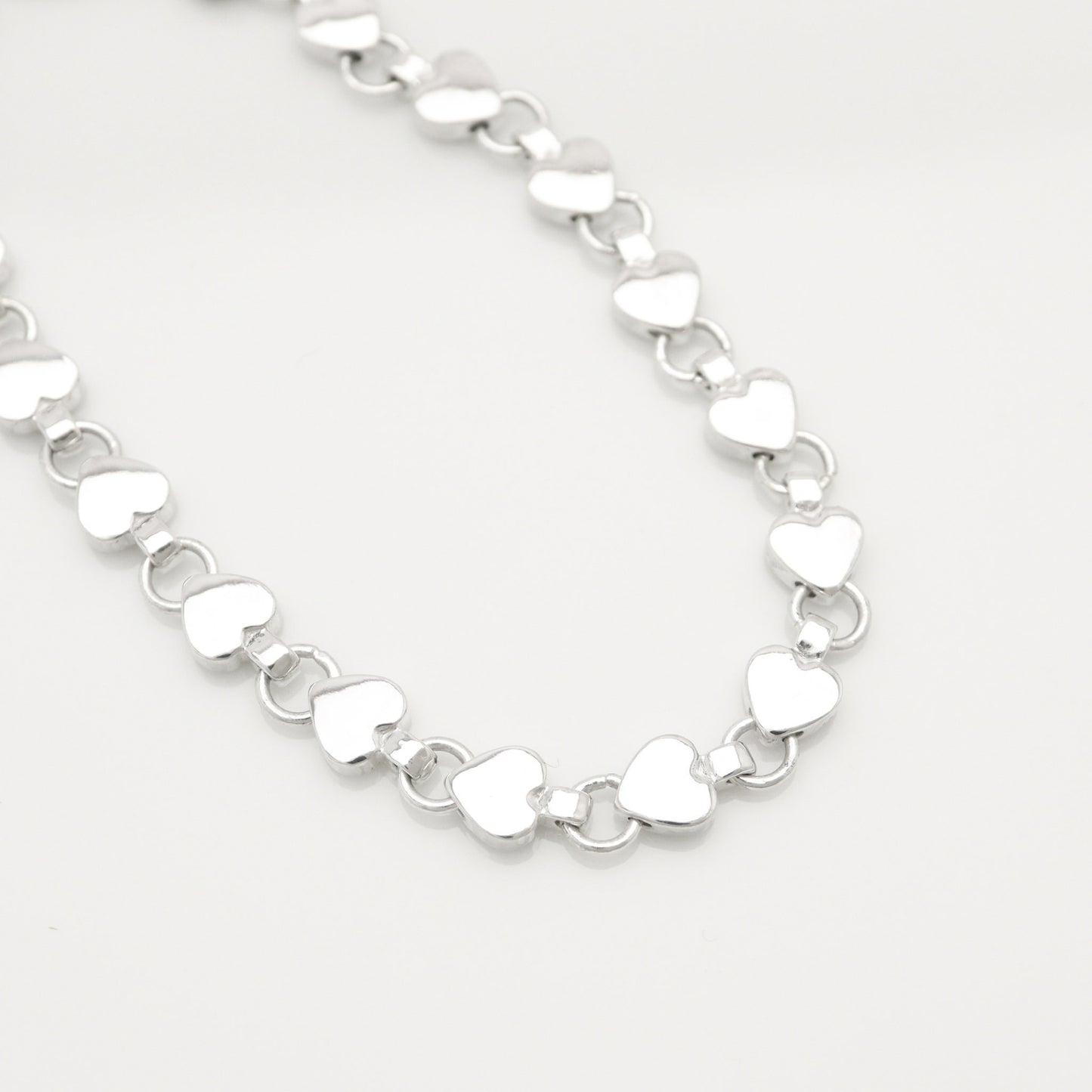 Tiffany & Co. Puff Heart Bracelet in Sterling Silver , Weight: 12.59g