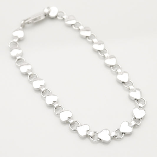 Tiffany & Co. Puff Heart Bracelet in Sterling Silver , Weight: 12.59g