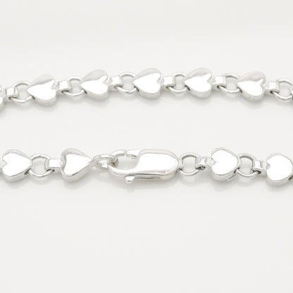 Tiffany & Co. Puff Heart Bracelet in Sterling Silver , Weight: 12.59g