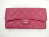CHANEL CHANEL Caviar Skin Matlasse Long Wallet PNK Wallet