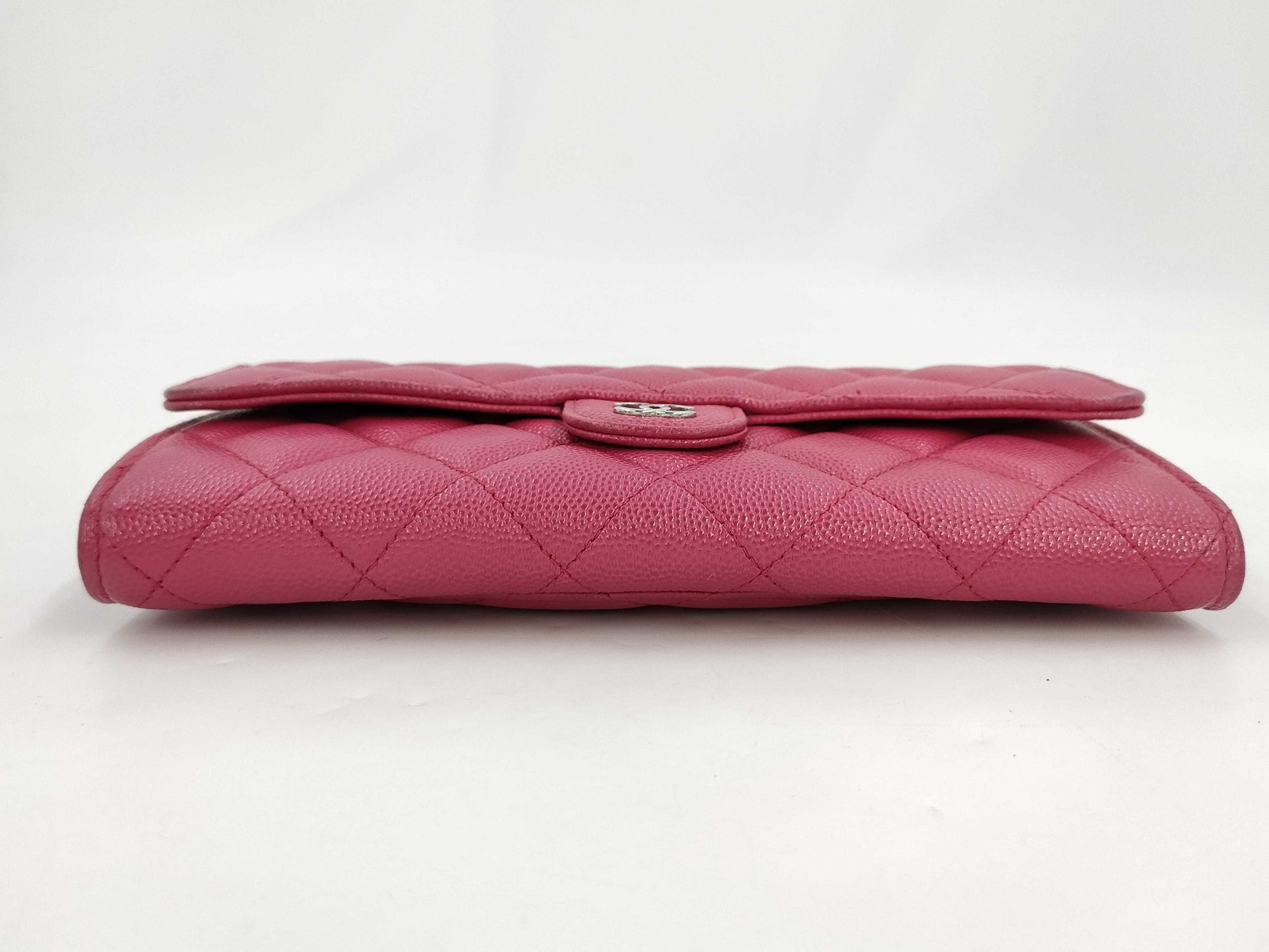 CHANEL CHANEL Caviar Skin Matlasse Long Wallet PNK Wallet