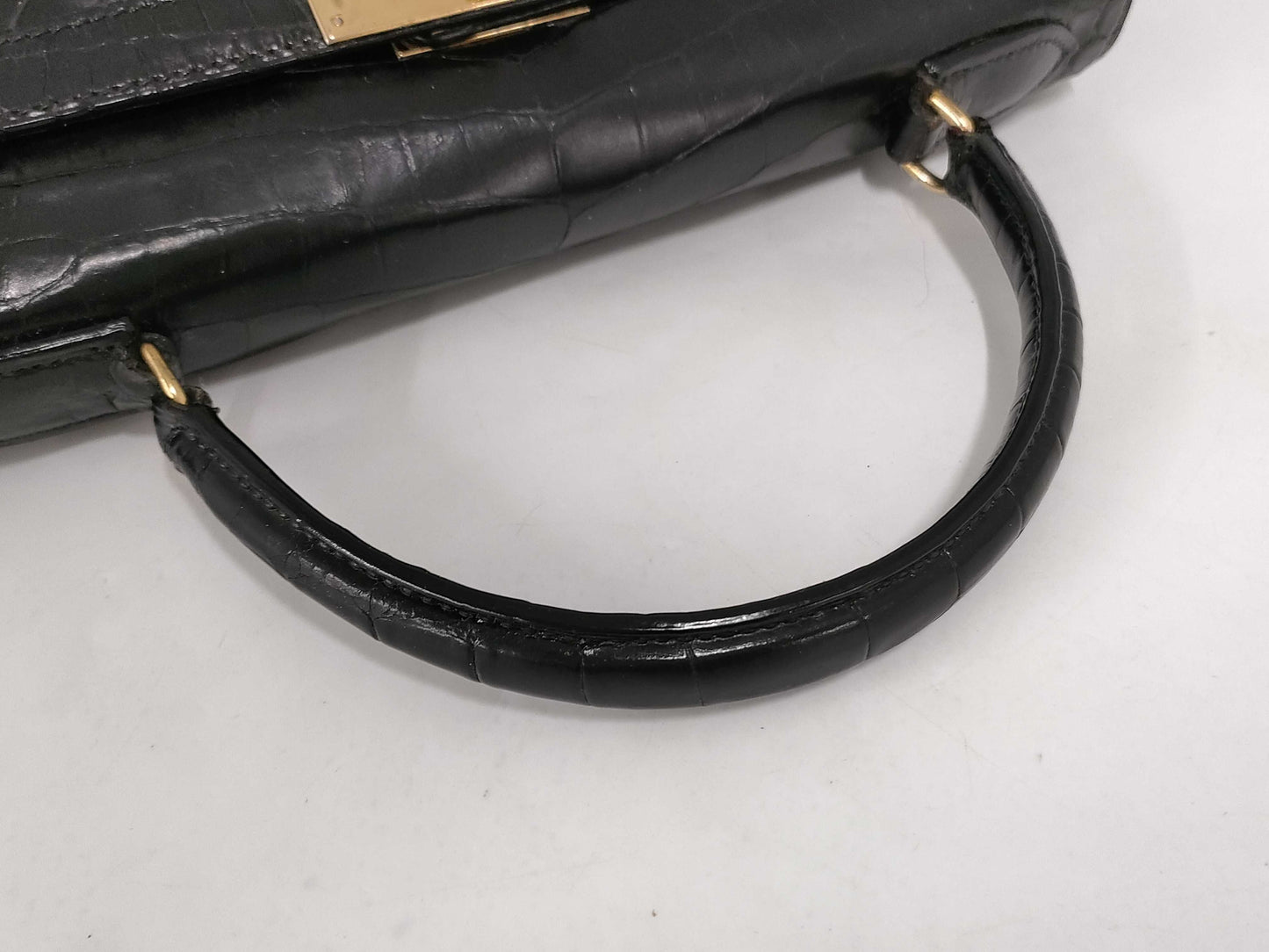 HERMES Kelly 28 Polosus External Stitching BLK Gold Hardware Bag