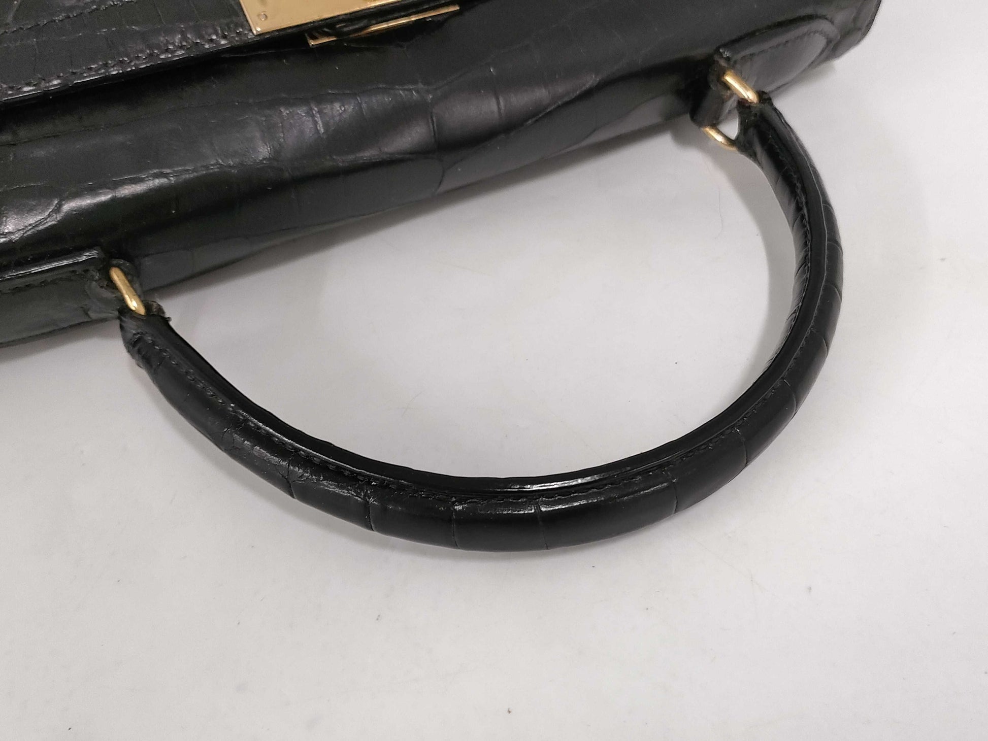 HERMES Kelly 28 Polosus External Stitching BLK Gold Hardware Bag