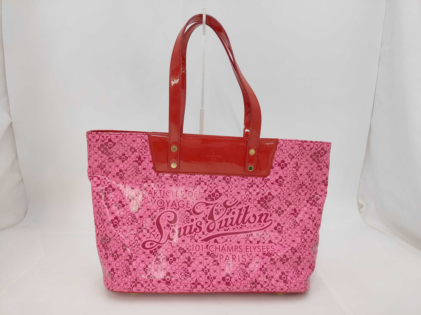 LOUIS VUITTON Louis Vuitton Beach Cosmic Blossom PM Rose RC0110 Takashi Murakami Collaboration Tote Bag