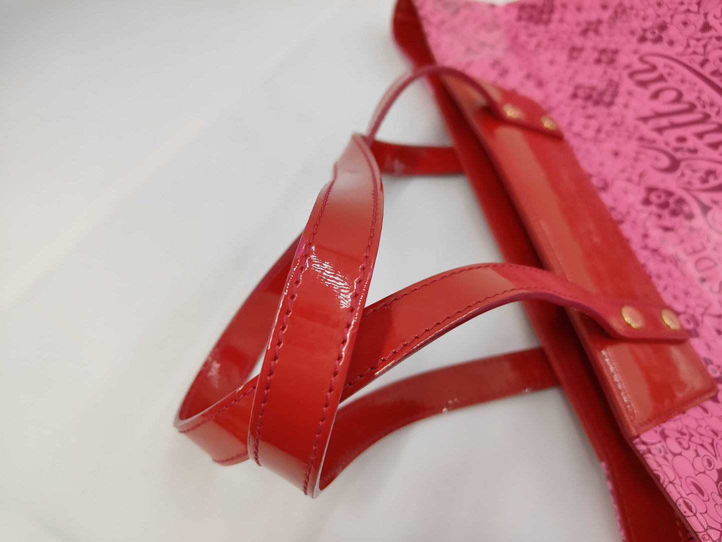 LOUIS VUITTON Louis Vuitton Beach Cosmic Blossom PM Rose RC0110 Takashi Murakami Collaboration Tote Bag