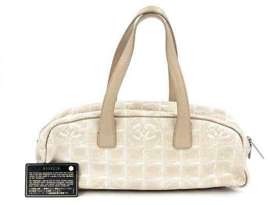 CHANEL New Travel Nylon Beige 6454014 Handbag