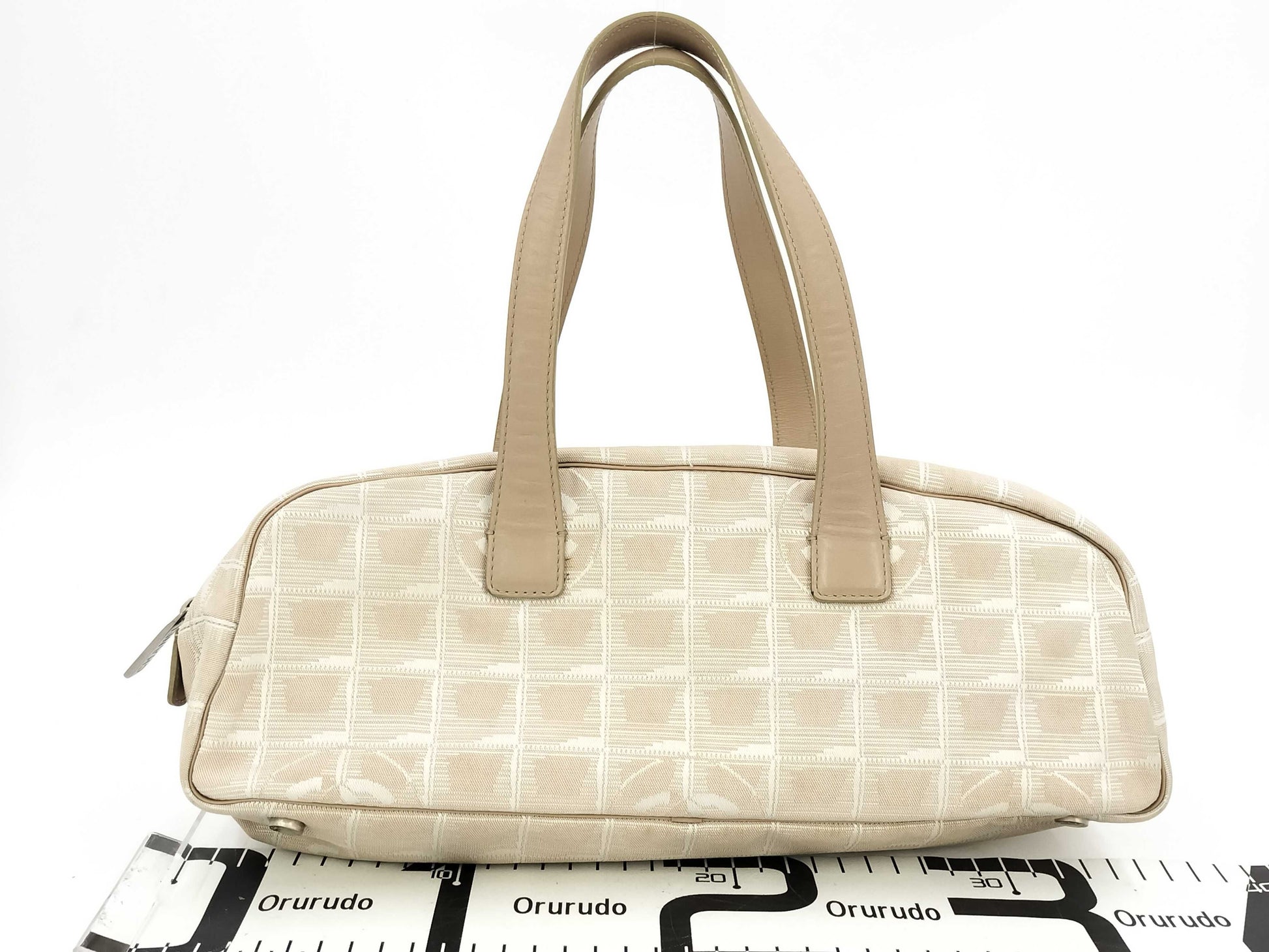 CHANEL New Travel Nylon Beige 6454014 Handbag