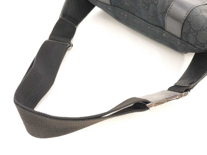GUCCI Gucci GG Canvas Body Bag Black 145851 Shoulder Bag